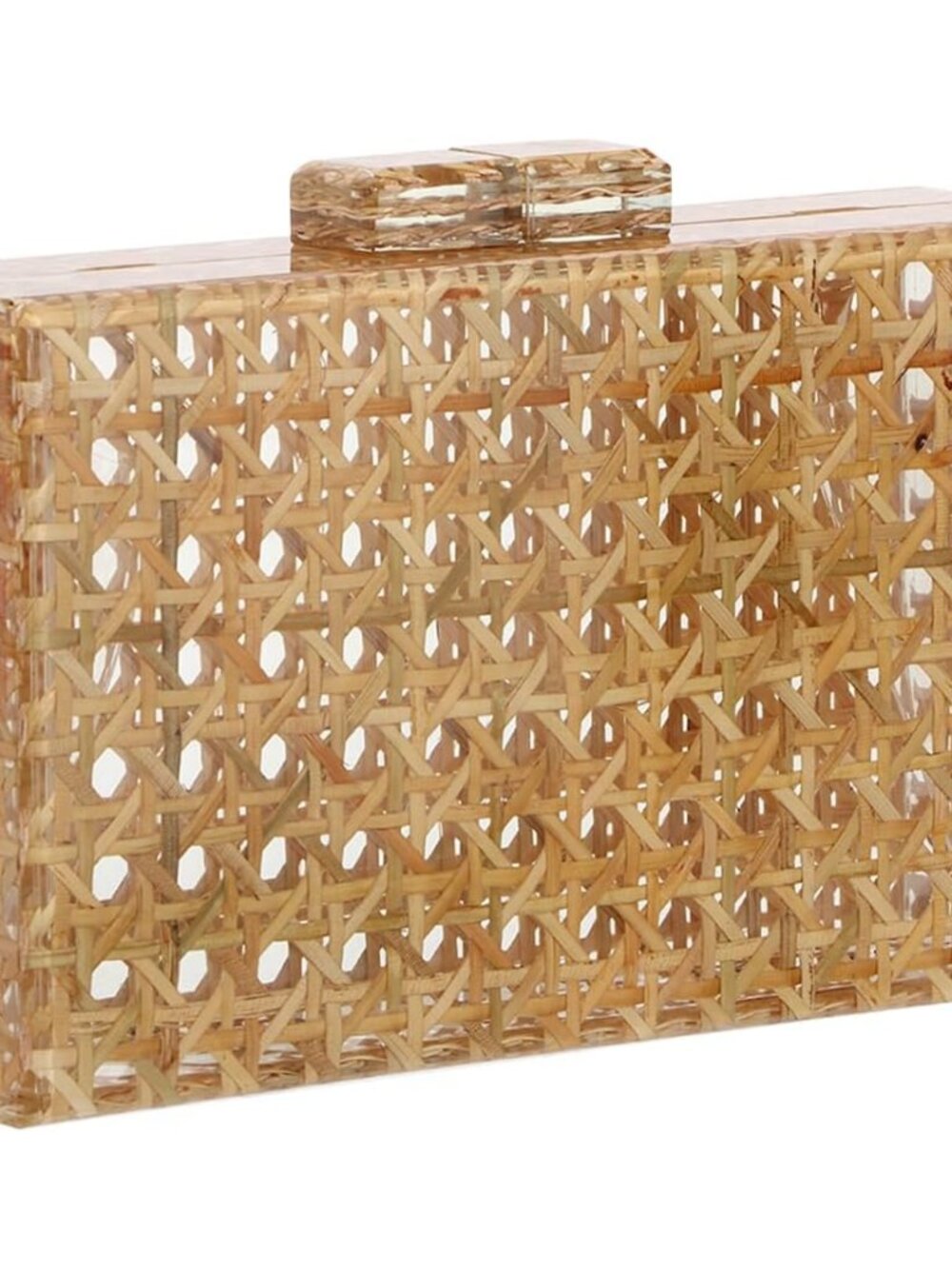 Rattan Acrylic Bag Clutch Purse Evening Bag Woven Handbag Summer Beach Purse